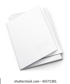 carpeta blanca con portada en blanco - ilustración vectorial