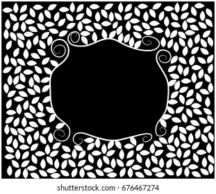 White foliage Frame. - Illustration
 