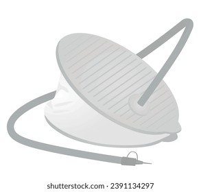 White  foot pump. vector illustration
