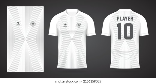 white football jersey sport design template