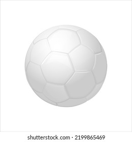 White football or soccer ball Sport equipment icon