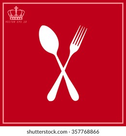 White fork and spoon 