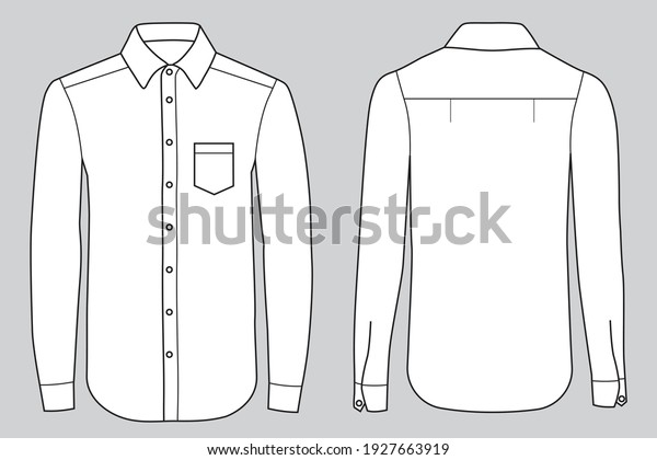 White formal shirt with button down collar isolated on\
white 