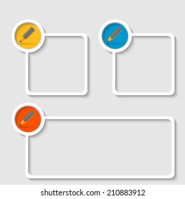 white frame for any text with pencil