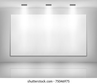 White frame in art gallery