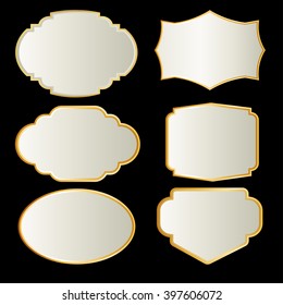 White   Frame  Gold Border