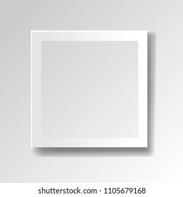 White Frame Isolated Transparent Background With Gradient Mesh, Vector Illustration