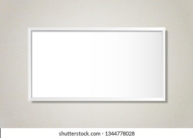 White frame mockup on a wall vector