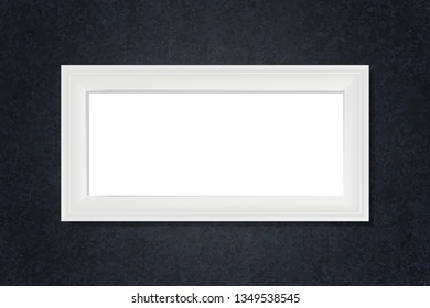White frame mockup on a wall vector