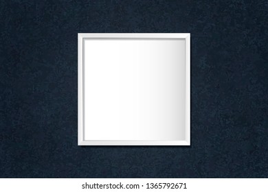Parodia de marco blanco sobre un vector de pared