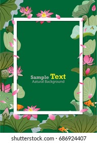  White frame on lotus patterns