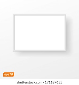 White frame on white plane