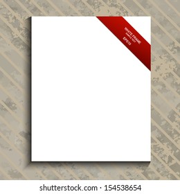 White frame on vintage paper background - Vector illustration