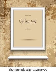 white frame on the wall