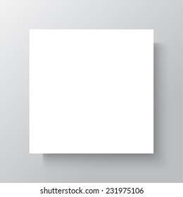 white frame for paintings or photographs on the wall.  Format paper design vector with space