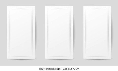 White frame photo isolated on gray background ,  Flat Modern design , Illustration Vector  EPS 10