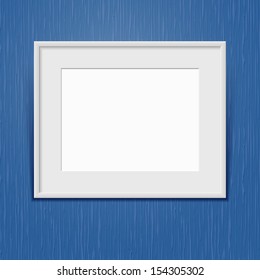 Marco blanco para fotos o pinturas. Ilustración del vector