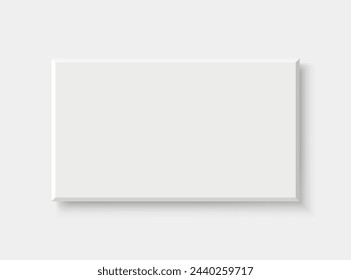 A white frame for text or image is on a gray background.