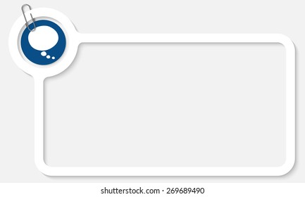 white frame for text and speech bubble