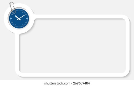 white frame for text and watches icon