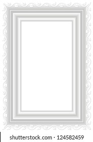white frame with transparent space to insert text or picture