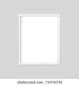 White frame vector mockup 8"x10" size