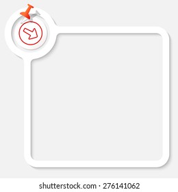 White frame for your text and arrow