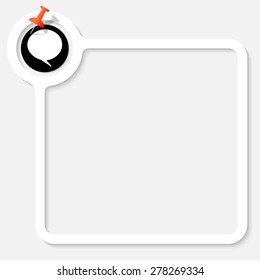 White frame for your text and speech bubble