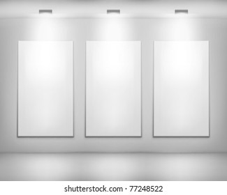 White frames. Vector illustration.