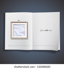 White framework on cartoon background. Vector Design.