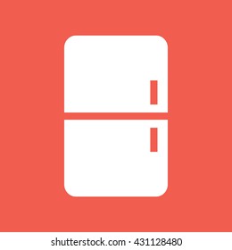 White fridge icon vector illustration