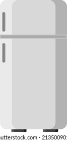 White fridge, illustration, vector on a white background.
