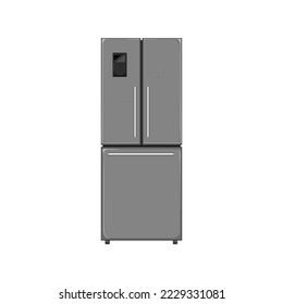 white fridge refrigerator cartoon. white fridge refrigerator sign. isolated symbol vector illustration