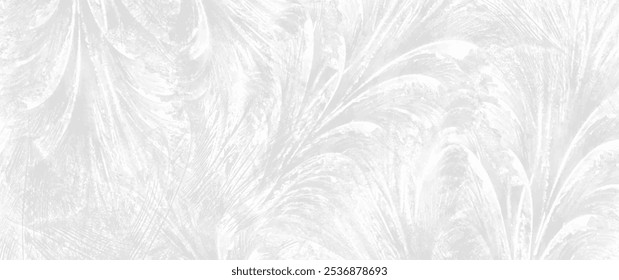 White frozen glass background with ice for cover design, cards, flyer, poster, banner. Winter vector backdrop. Hand drawn Christmas illustration. Merry Christmas! Happy New Year! Snow.