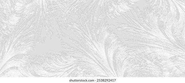 White frozen glass background with ice for cover design, cards, flyer, poster, banner. Winter vector backdrop. Hand drawn Christmas illustration. Merry Christmas! Happy New Year! Snow.