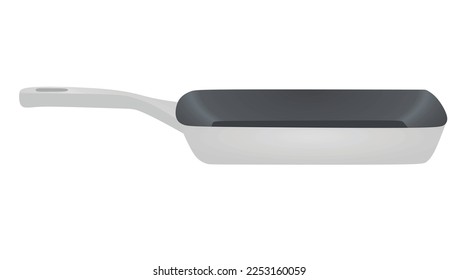 White frying pan. vector illustration