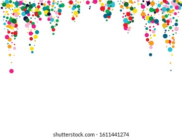 White Fun Dust Background. White Fun Circle Design. Vector Pattern. Flying White Invitation.