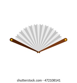 White fun icon in flat style on a white background