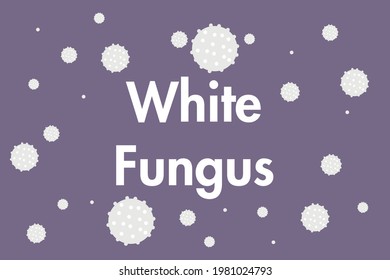 White Fungus disease symbols vector illustration design. Coronavirus sign background