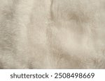 White fur texture background. White fur close up. Artificial white fur.