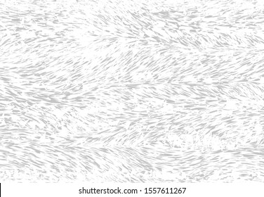 Текстура вектора белого меха. Черно-белая реалистичная имитация мохнатой кожи животных. Фурри-фон. Бесшовный животный принт. Обои: Зимний отдых