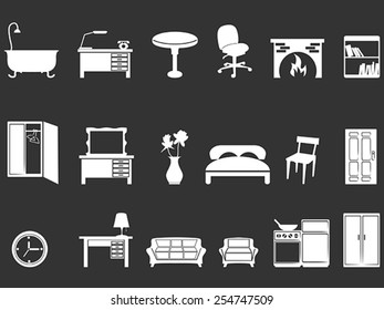 white furniture silhouettes