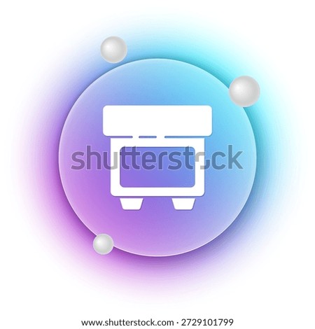 White Fuse of electrical protection component icon isolated on white background. Melting breaking protective fuse. Blue and purple gradient circle background. Vector