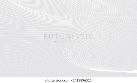 White Futuristic abstract background with lines Texture pattern. Suitable for banners, wallpapers, presentations, posters. Vector illustration