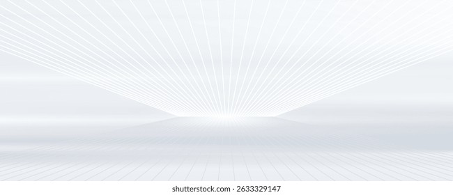 Fondo futurista blanco. Ilustración vectorial