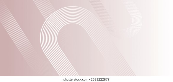 White futuristic modern abstract dynamic banner with shiny geometric lines. Futuristic technology concept. Suit for poster, banner, brochure, corporate, website