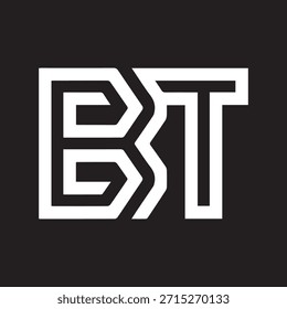 Logotipo vetorial futurista branco mesclando B e Y com