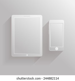 White gadgets tech design, vector illustration eps10 graphic