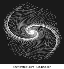 White galaxy on a black background. Abstract painting. Vector illustration
