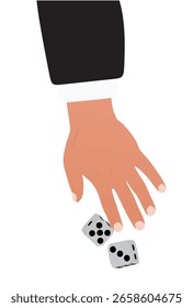 White gamble dices. vector illustration	